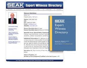 SEAK Expert Witness Directory